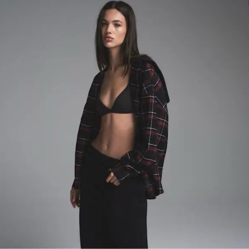 SKIMS OUTDOOR FLANNEL OVERSIZED SHIRT